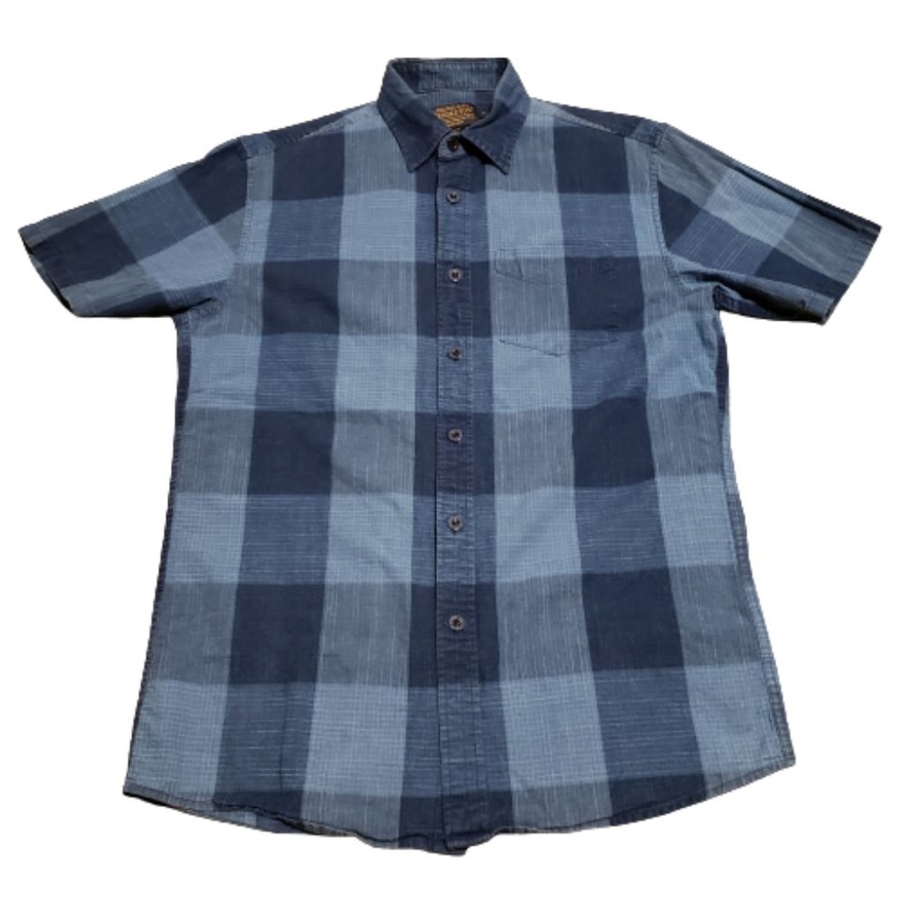 Pendleton Gingham Button Up Shirt Blue Men's Small S Trendy Casual Summer Comfy
